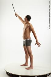 Underwear Fighting with spear Man Black Standing poses - ALL Average Short Black Standing poses - simple Academic